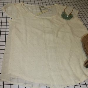 NWT LC Lauren Conrad off white tee